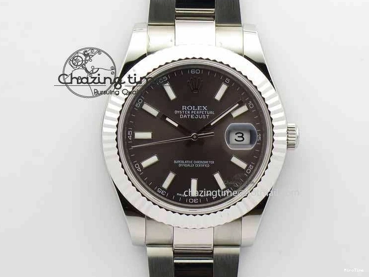 MiroTime 0325 Tailored DateJust II 41mm SS BP Maker Best Edition Dark Gray Dial On SS Bracelet SA 3735